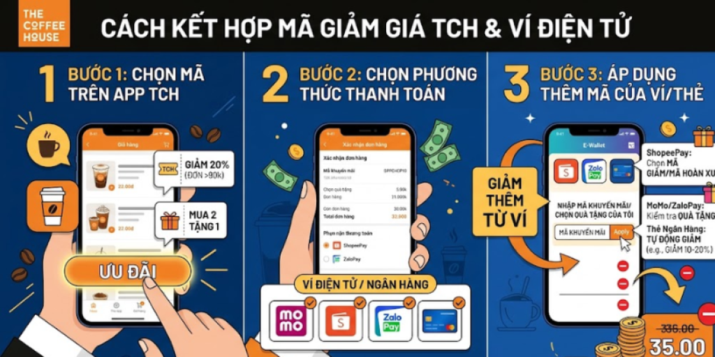 Kết hợp mã giảm giá The Coffee House 1